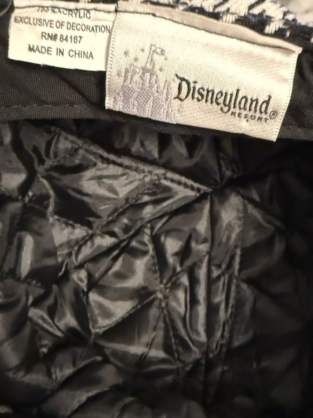 Disneyland Houndstooth Newsboy Cap with Mickey Rhinestone Brooch